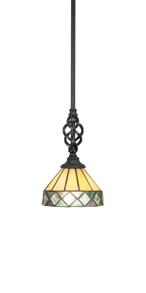 Toltec Lighting - 80-MB-9405 - One Light Mini Pendant - Eleganté - Matte Black