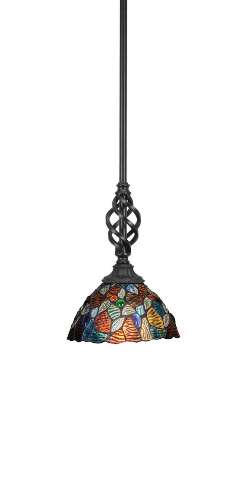 Toltec Lighting - 80-MB-9955 - One Light Mini Pendant - Eleganté - Matte Black