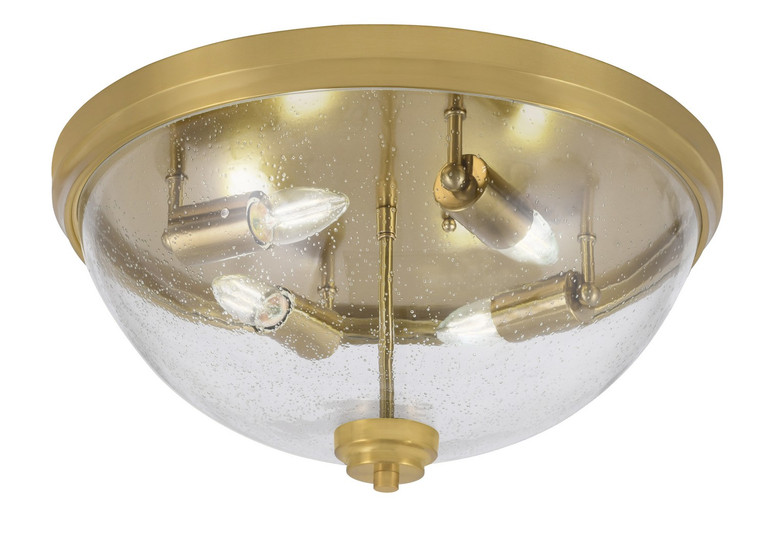 Toltec Lighting - 828-NAB-0 - Four Light Flush Mount - Flush Mounts - New Age Brass