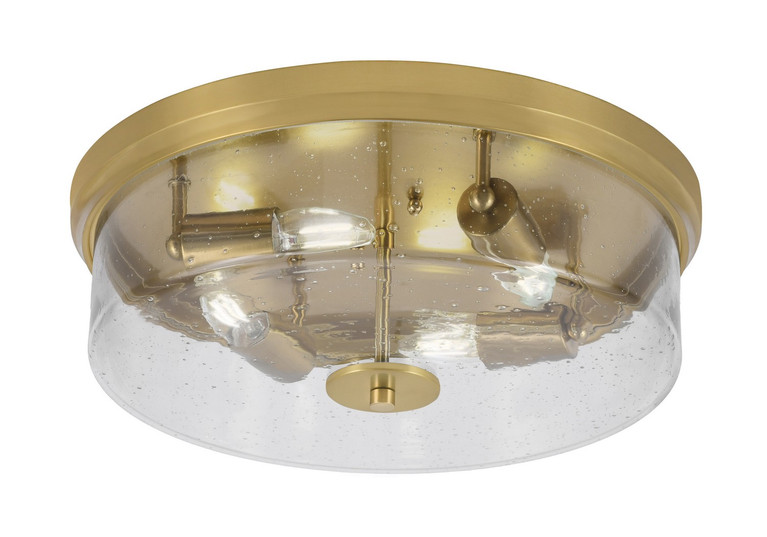 Toltec Lighting - 837-NAB-0 - Four Light Flush Mount - Flush Mounts - New Age Brass
