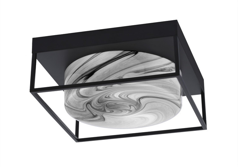 Toltec Lighting - 852-MB-9 - Two Light Flush Mount - Flush Mounts - Matte Black