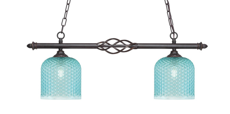 Toltec Lighting - 862-DG-4915 - Two Light Island Pendant - Eleganté - Dark Granite