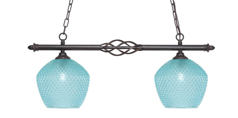 Toltec Lighting - 862-DG-4925 - Two Light Island Pendant - Eleganté - Dark Granite