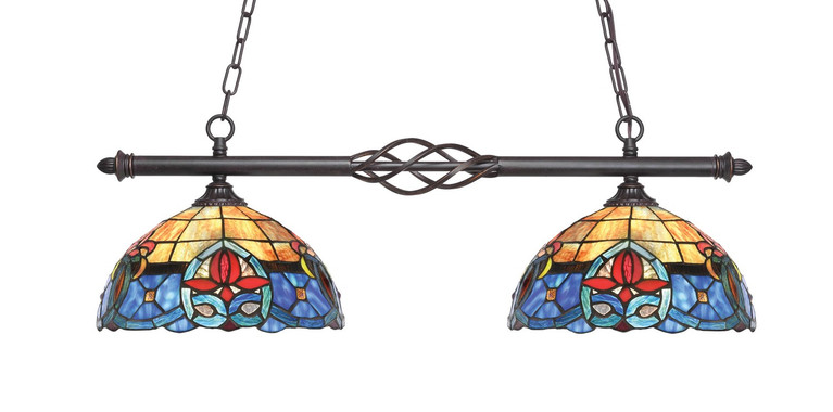 Toltec Lighting - 862-DG-9359 - Two Light Island Pendant - Eleganté - Dark Granite