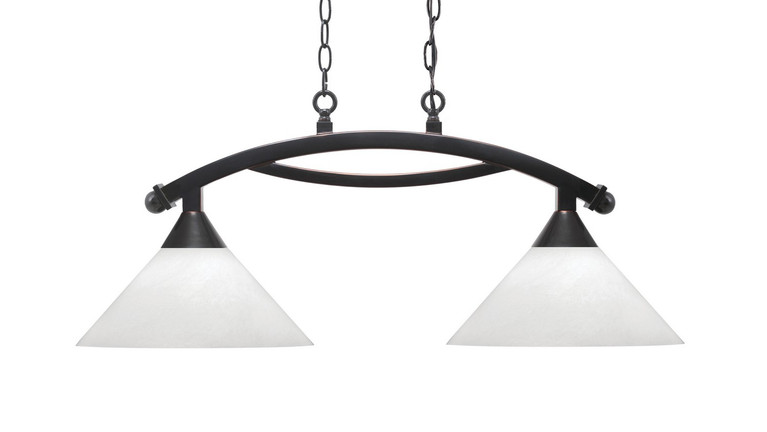 Toltec Lighting - 872-BC-2121 - Two Light Island Pendant - Bow - Black Copper