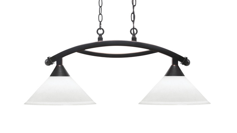 Toltec Lighting - 872-BC-316 - Two Light Island Pendant - Bow - Black Copper