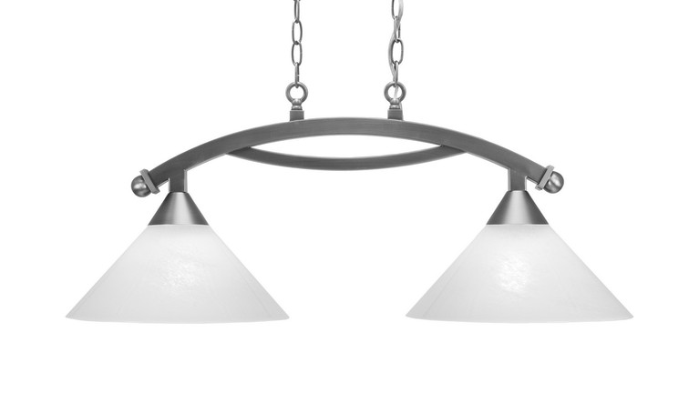 Toltec Lighting - 872-BN-2121 - Two Light Island Pendant - Bow - Brushed Nickel