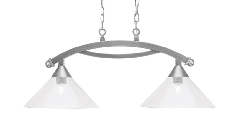 Toltec Lighting - 872-BN-306 - Two Light Island Pendant - Bow - Brushed Nickel