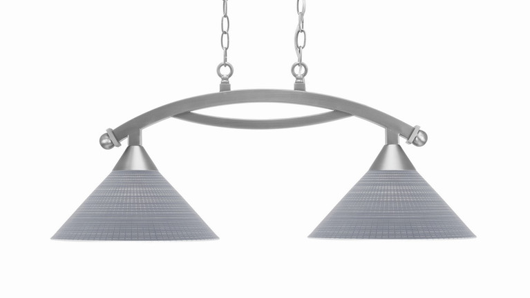 Toltec Lighting - 872-BN-4002 - Two Light Island Pendant - Bow - Brushed Nickel