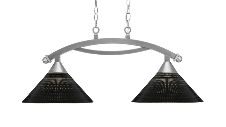 Toltec Lighting - 872-BN-4009 - Two Light Island Pendant - Bow - Brushed Nickel
