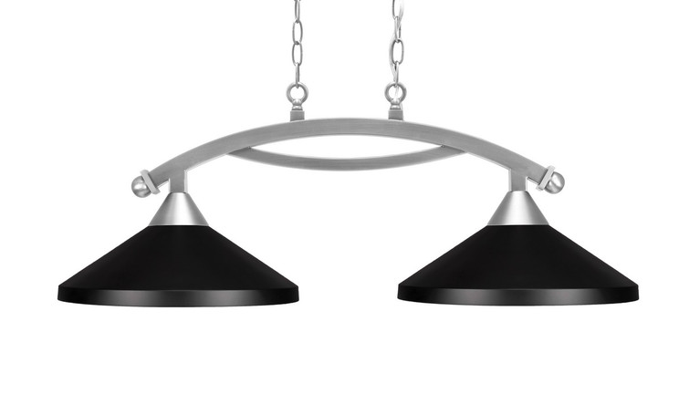 Toltec Lighting - 872-BN-424-MB - Two Light Island Pendant - Bow - Brushed Nickel