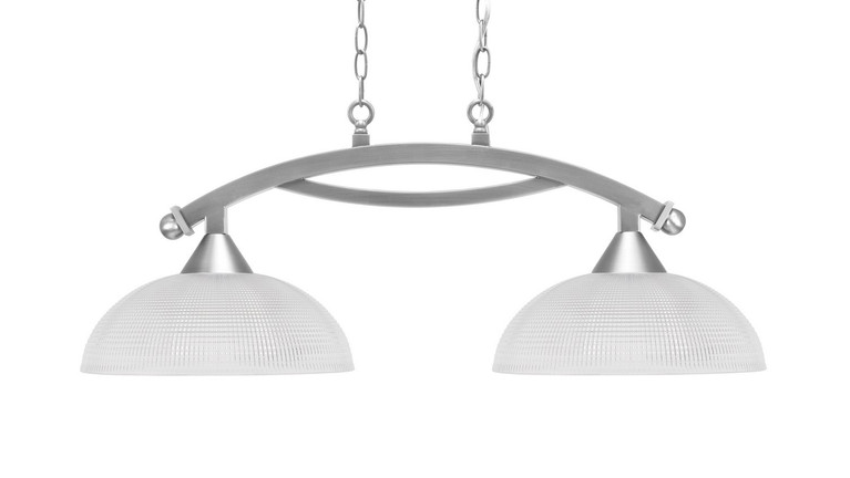 Toltec Lighting - 872-BN-540 - Two Light Island Pendant - Bow - Brushed Nickel