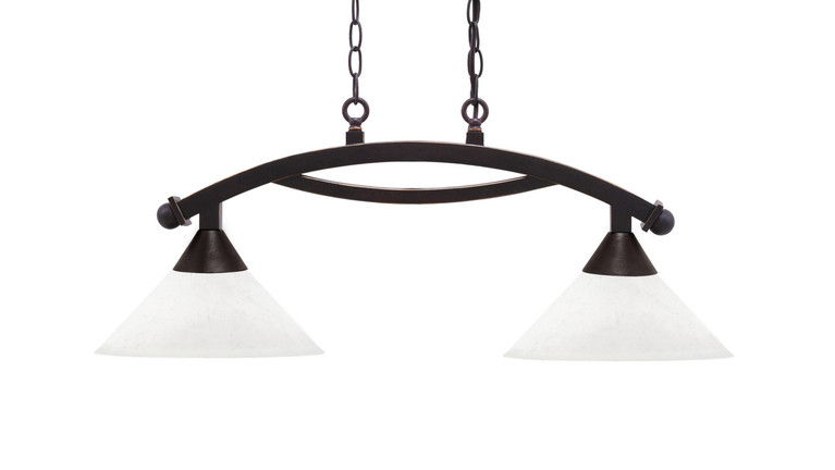 Toltec Lighting - 872-DG-314 - Two Light Island Pendant - Bow - Dark Granite