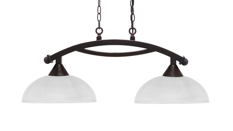 Toltec Lighting - 872-DG-540 - Two Light Island Pendant - Bow - Dark Granite