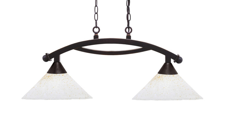 Toltec Lighting - 872-DG-702 - Two Light Island Pendant - Bow - Dark Granite