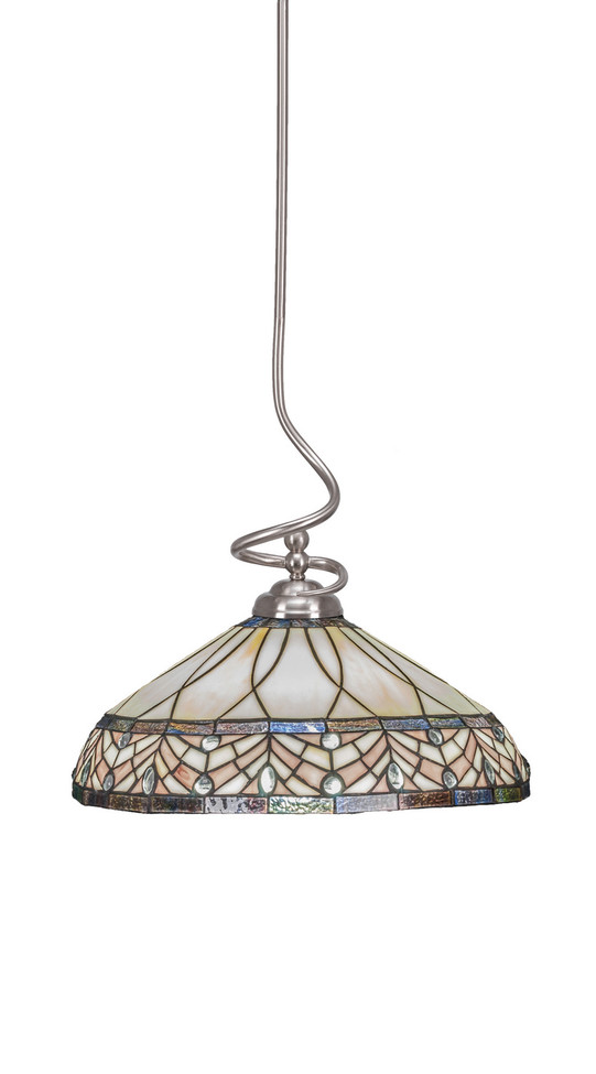 Toltec Lighting - 900-BN-948 - One Light Pendant - Capri - Brushed Nickel