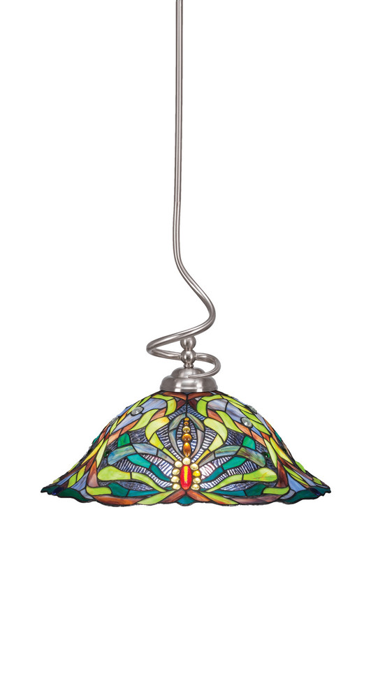 Toltec Lighting - 900-BN-990 - One Light Pendant - Capri - Brushed Nickel