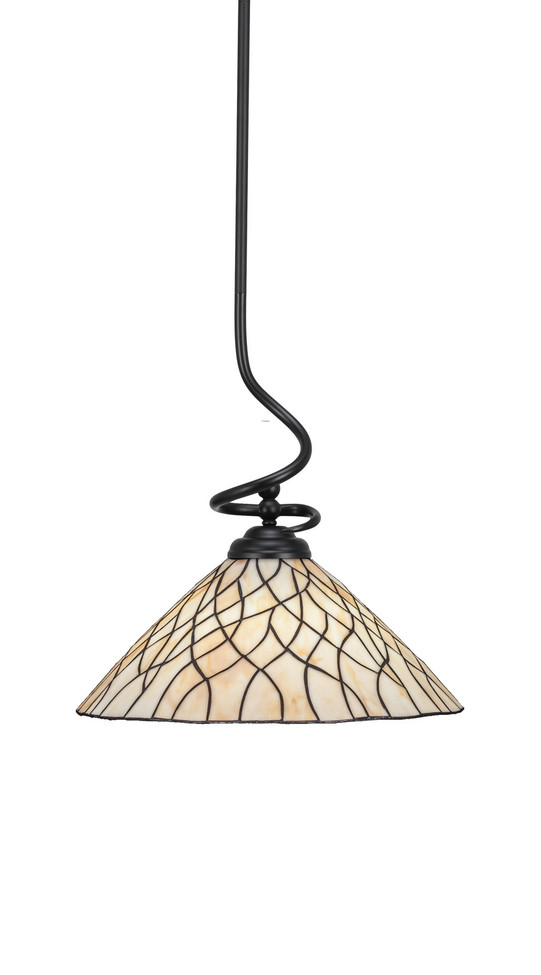 Toltec Lighting - 900-MB-911 - One Light Pendant - Capri - Matte Black