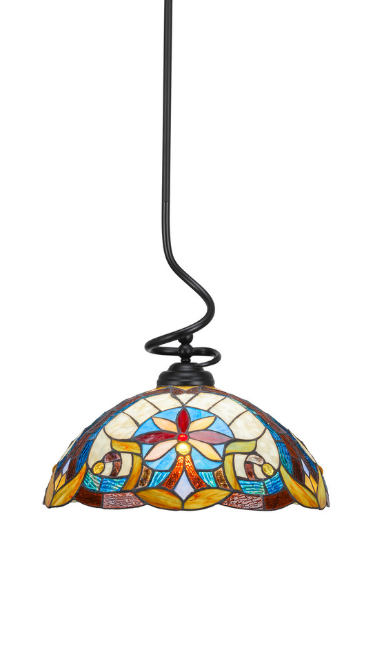 Toltec Lighting - 900-MB-936 - One Light Pendant - Capri - Matte Black