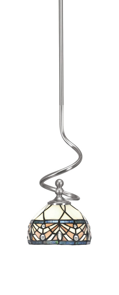 Toltec Lighting - 901-BN-9485 - One Light Mini Pendant - Capri - Brushed Nickel