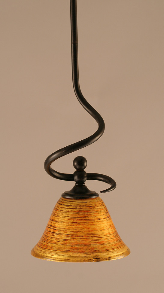 Toltec Lighting - 901-DG-454 - One Light Mini Pendant - Capri - Dark Granite
