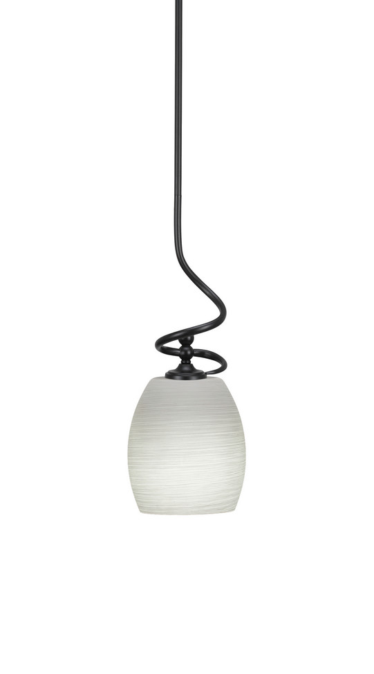 Toltec Lighting - 901-MB-615 - One Light Mini Pendant - Capri - Matte Black