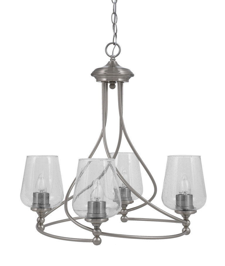 Toltec Lighting - 904-BN-210 - Four Light Chandelier - Capri - Brushed Nickel