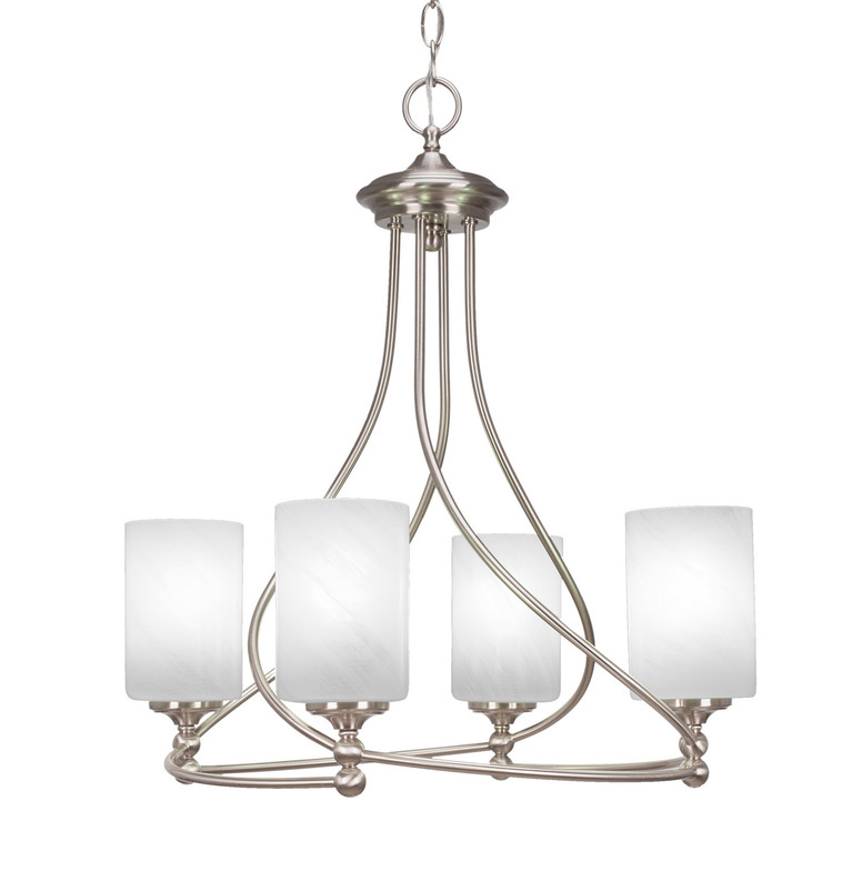 Toltec Lighting - 904-BN-3001 - Four Light Chandelier - Capri - Brushed Nickel