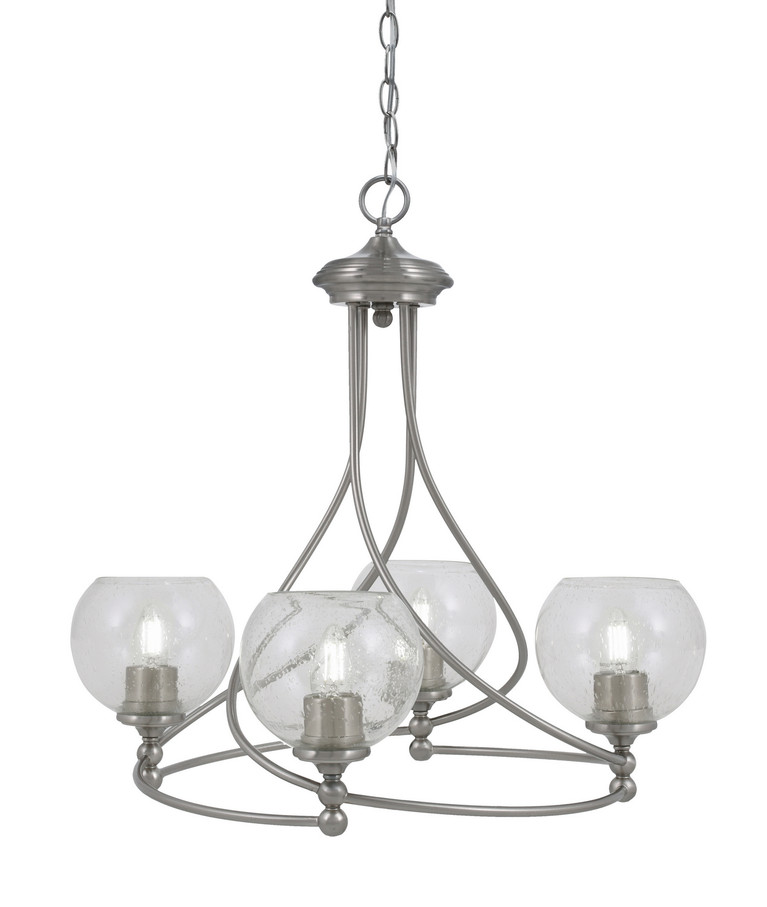 Toltec Lighting - 904-BN-4100 - Four Light Chandelier - Capri - Brushed Nickel