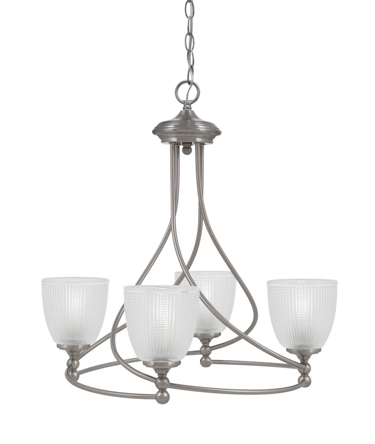 Toltec Lighting - 904-BN-500 - Four Light Chandelier - Capri - Brushed Nickel