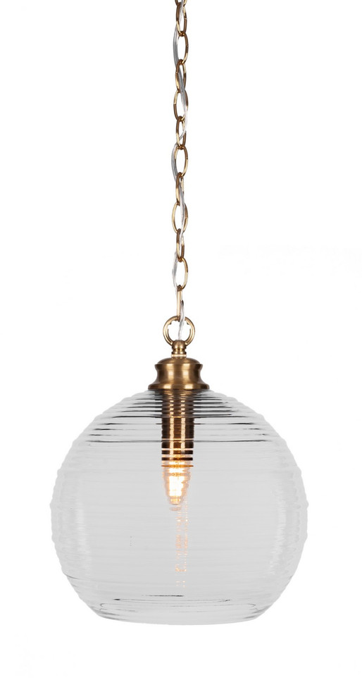 Toltec Lighting - 91-NAB-5130 - One Light Pendant - Malena - New Age Brass