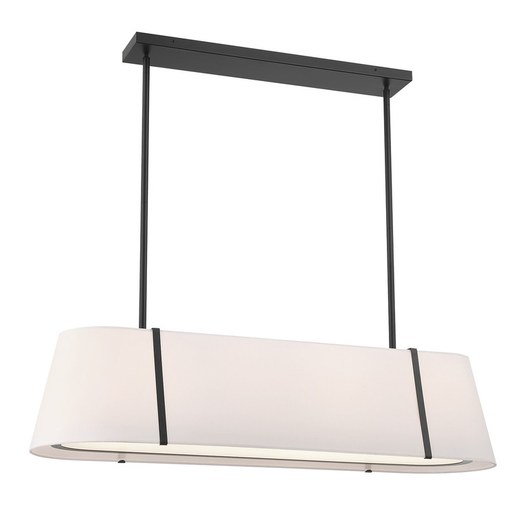 Crystorama - FUL-917-BK - Four Light Linear Chandelier - Fulton - Black
