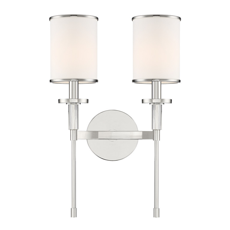 Crystorama - HAT-472-PN - Two Light Wall Sconce - Hatfield - Polished Nickel