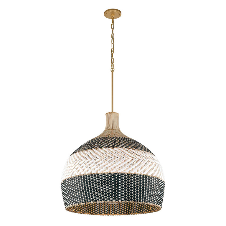 Crystorama - ZAN-9006-SG-MK - Six Light Pendant - Zanzibar - Soft Gold