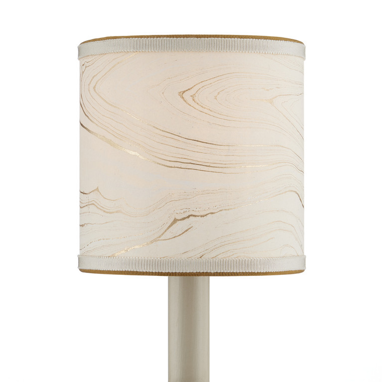 Currey and Company - 0900-0016 - Chandelier Shade - Marble - Cream/Gold