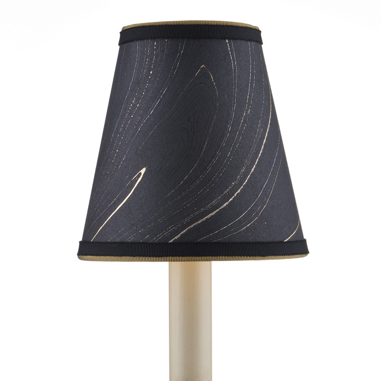 Currey and Company - 0900-0019 - Chandelier Shade - Marble - Black/Gold/Silver