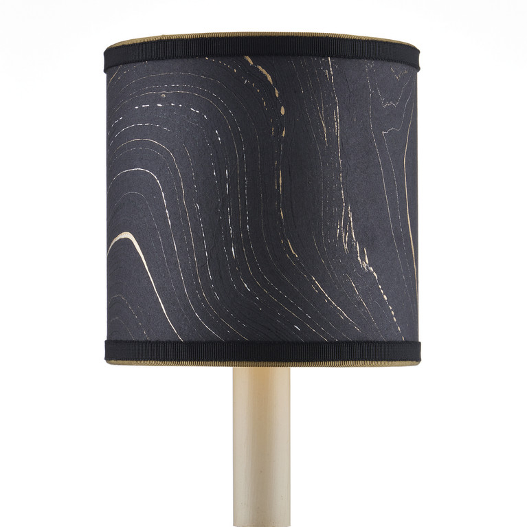 Currey and Company - 0900-0020 - Chandelier Shade - Marble - Black/Gold/Silver