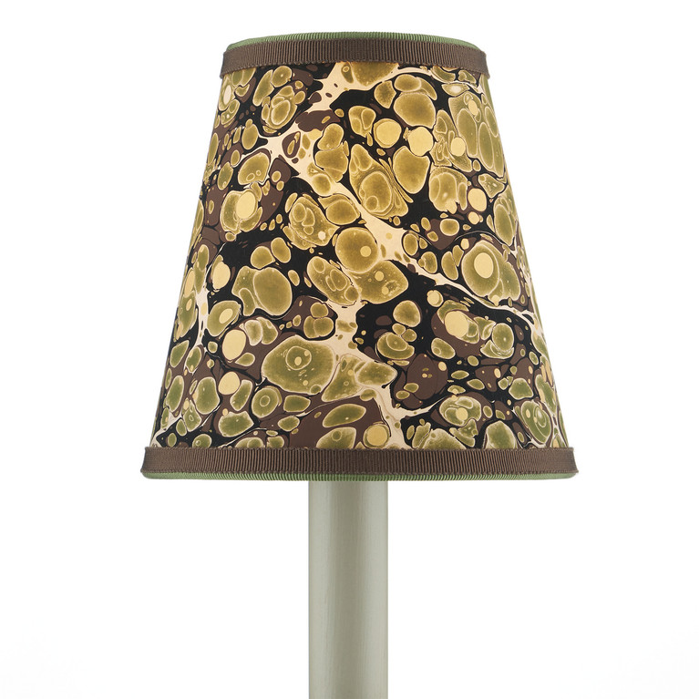 Currey and Company - 0900-0021 - Chandelier Shade - Marble - Green/Chocolate/Mustard