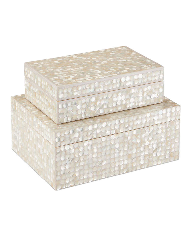Currey and Company - 1200-0904 - Box Set of 2 - Gerri Dot - Natural/Cream