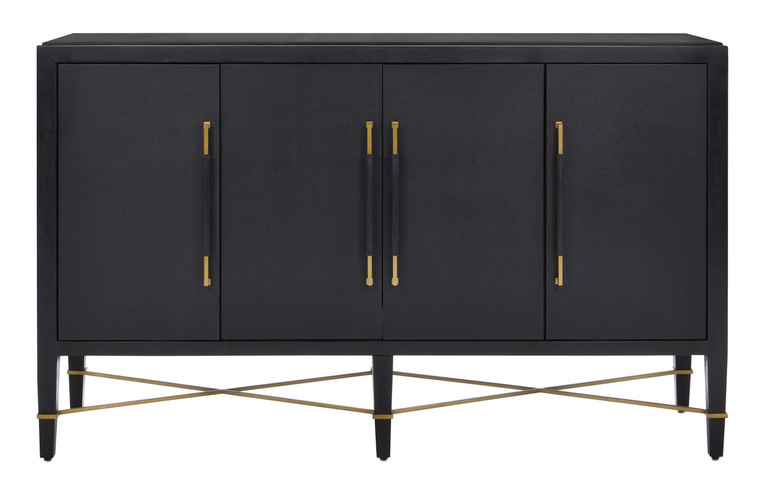 Currey and Company - 3000-0037 - Sideboard - Verona - Black/Natural/Champagne