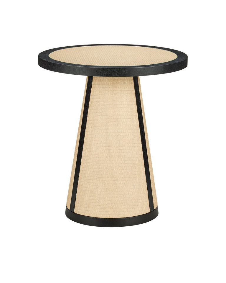 Currey and Company - 3000-0303 - Accent Table - Deanna - Ivory/Black/Clear