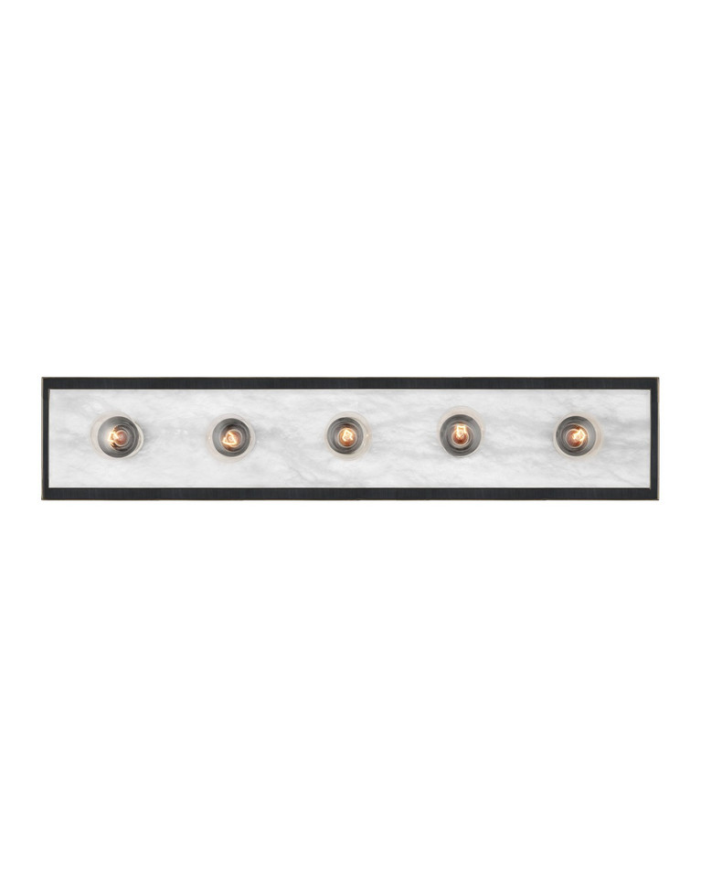 Currey and Company - 5800-0056 - Five Light Wall Sconce - Berdine - Natural/Oil Rubbed Bronze