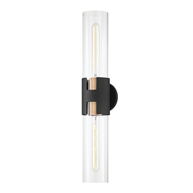Troy Lighting - B3232-PBR/TBK - Two Light Wall Sconce - Amado - Patina Brass
