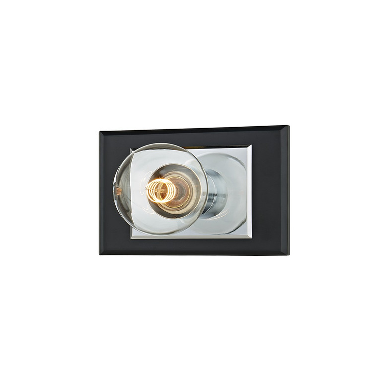 Troy Lighting - B3541-PC/SBK - One Light Bath Bracket - Runyan - Polished Chrome/Soft Black