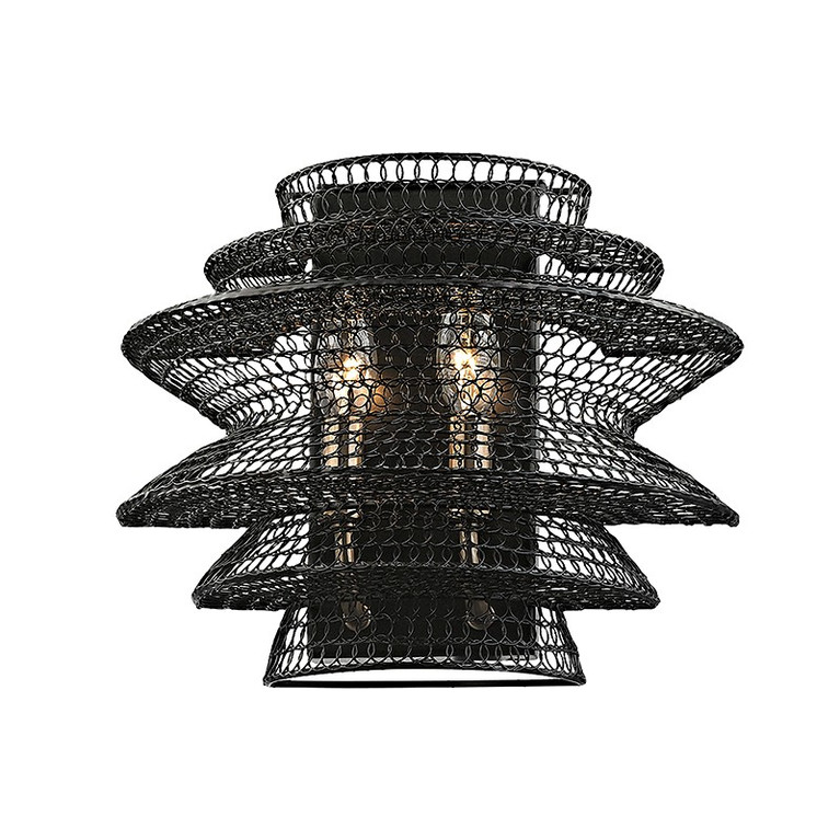 Troy Lighting - B6012-SBK - Two Light Wall Sconce - Kokoro - Soft Black