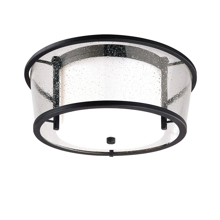 Troy Lighting - C1350-TBK - Two Light Flush Mount - Bennington - Texture Black