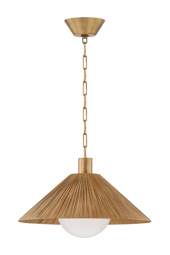 Troy Lighting - F1422-PBR - One Light Pendant - Woodside - Patina Brass