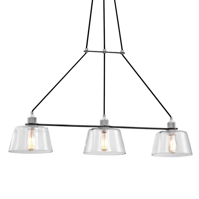 Troy Lighting - F6154-OS/PA - Three Light Island Pendant - Audiophile - Old Silver Polished Aluminum