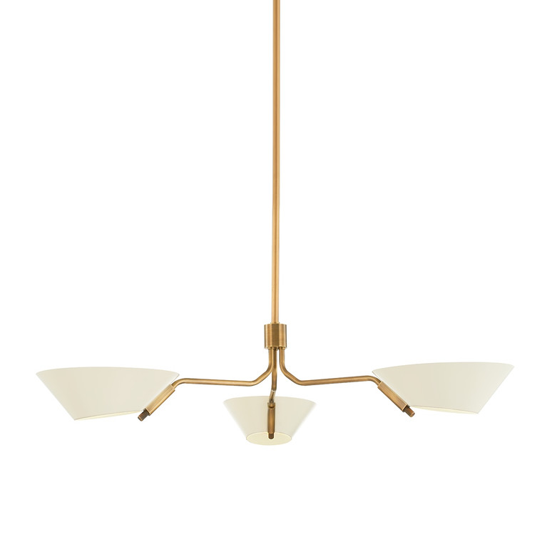 Troy Lighting - F8143-PBR/SSD - Three Light Chandelier - Sacramento - Patina Brass