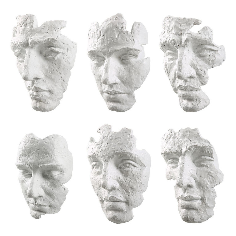 Uttermost - 04358 - Wall Decor Set/6 - Self-Portrait - Matte White